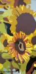 "Sunflowers 2". 24x12 oil on claybord
